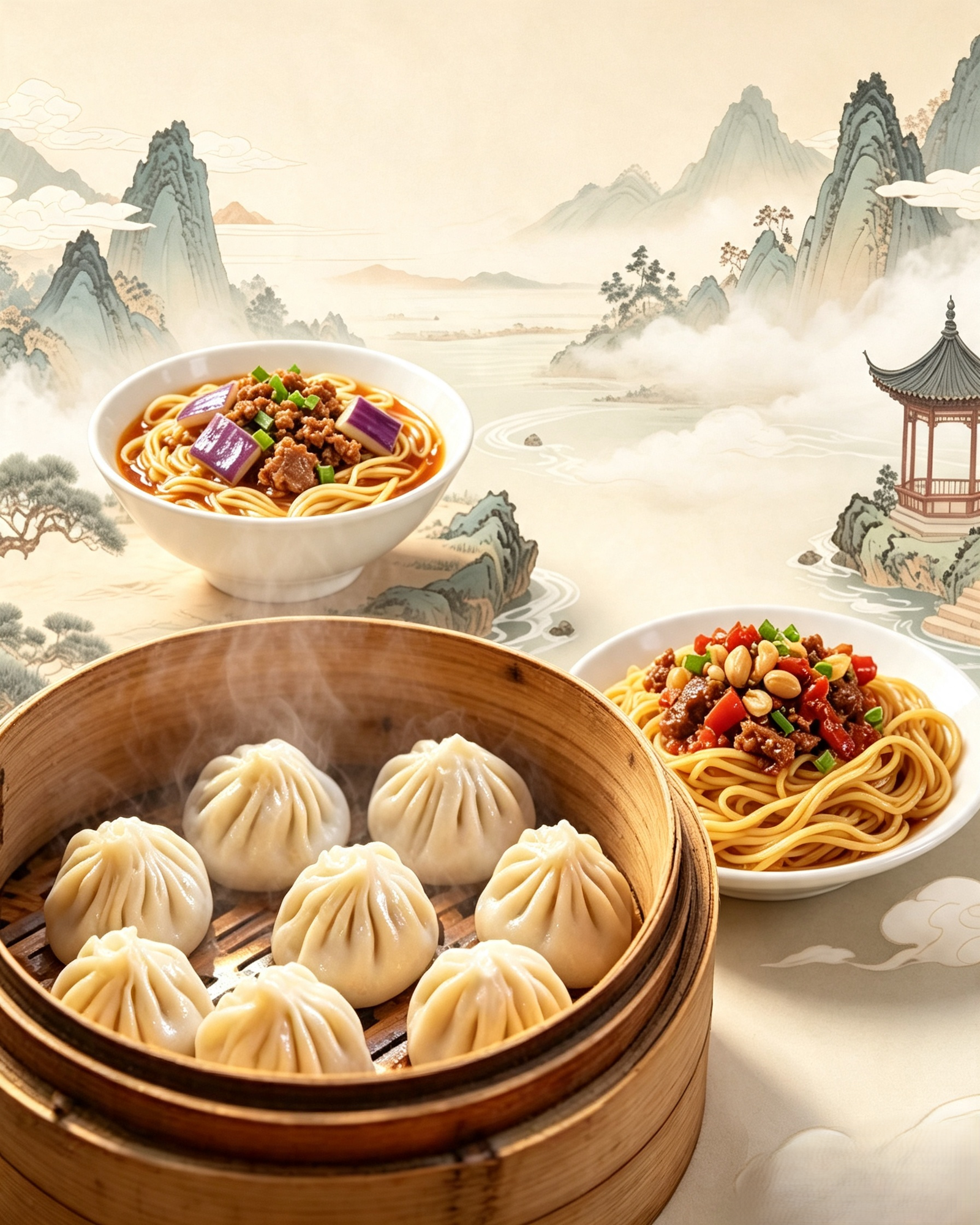 Noodle and wheat product category of Hai Chang Hong — xiaolongbao, noodles, rice noodles, rice vermicelli and yam porridge exported from China